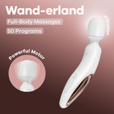 Satisfyer Wand-erland Rose Gold Rechargeable Massage Wand White Vibrators